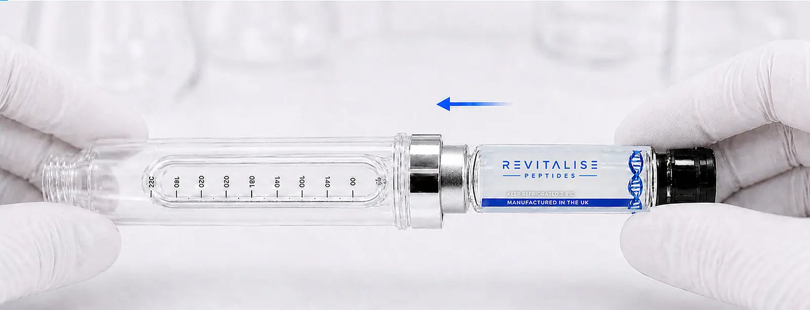 Load the interchangeable 3 ml cartridge