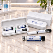 Mind Stack Research Pen Set on a marble laboratory counter