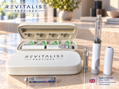 Revitalise SS-31 30mg pen set with white case and cartridges